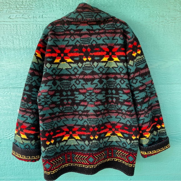 Vintage Bear Ridge Outfitters Southwestern Wool Jacket | Concho | Size Large - Picture 4 of 8